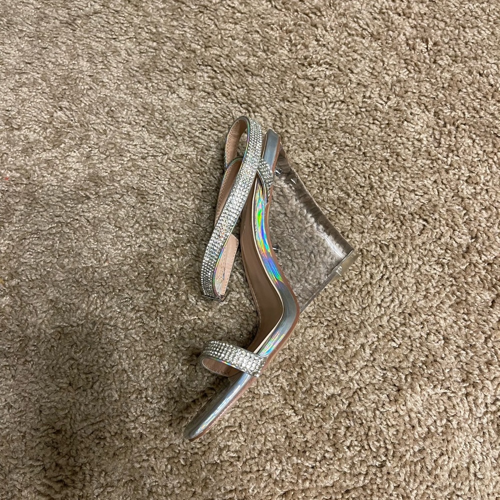 Fashion Nova Silver Color Wedge Heels - Picture 10 of 11